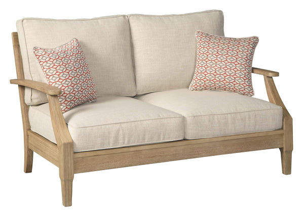 Clare - Beige - Loveseat W/cushion-Washburn's Home Furnishings