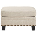 Claredon - Linen - Ottoman-Washburn's Home Furnishings