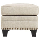 Claredon - Linen - Ottoman-Washburn's Home Furnishings