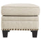 Claredon - Linen - Ottoman-Washburn's Home Furnishings