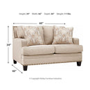 Claredon - Pearl Silver - Loveseat-Washburn's Home Furnishings