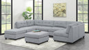 Claude Sectional - Gray - Ottoman-Washburn's Home Furnishings