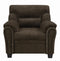 Clemintine - Upholstered Chair With Nailhead Trim Brown-Washburn's Home Furnishings