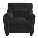 Clemintine - Upholstered Chair With Nailhead Trim - Gray-Washburn's Home Furnishings