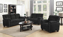 Clemintine - Upholstered Loveseat With Nailhead Trim - Black-Washburn's Home Furnishings