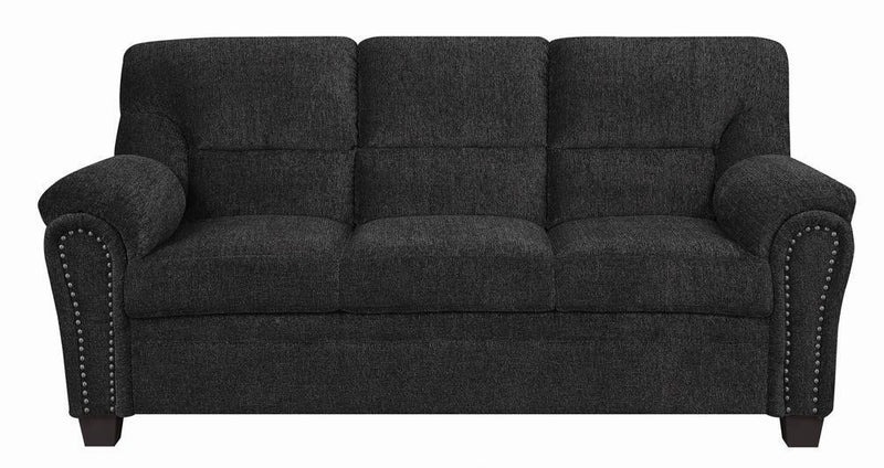 Clemintine - Upholstered Sofa With Nailhead Trim Graphite-Washburn's Home Furnishings