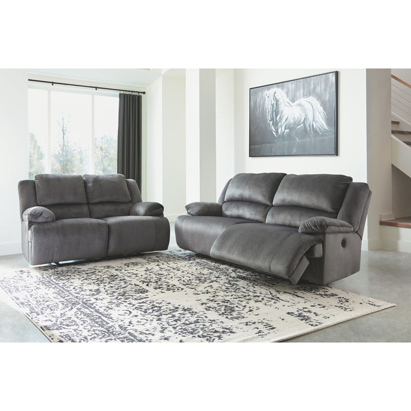 Clonmel - Charcoal - 2 Seat Reclining Power Sofa-Washburn's Home Furnishings