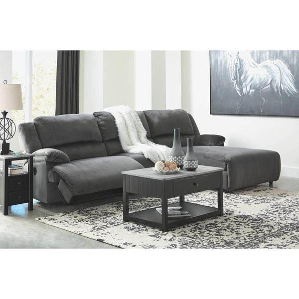 Clonmel - Charcoal - Left Arm Facing Power Recliner 3 Pc Sectional-Washburn's Home Furnishings