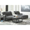 Clonmel - Charcoal - Left Arm Facing Recliner 3 Pc Sectional-Washburn's Home Furnishings