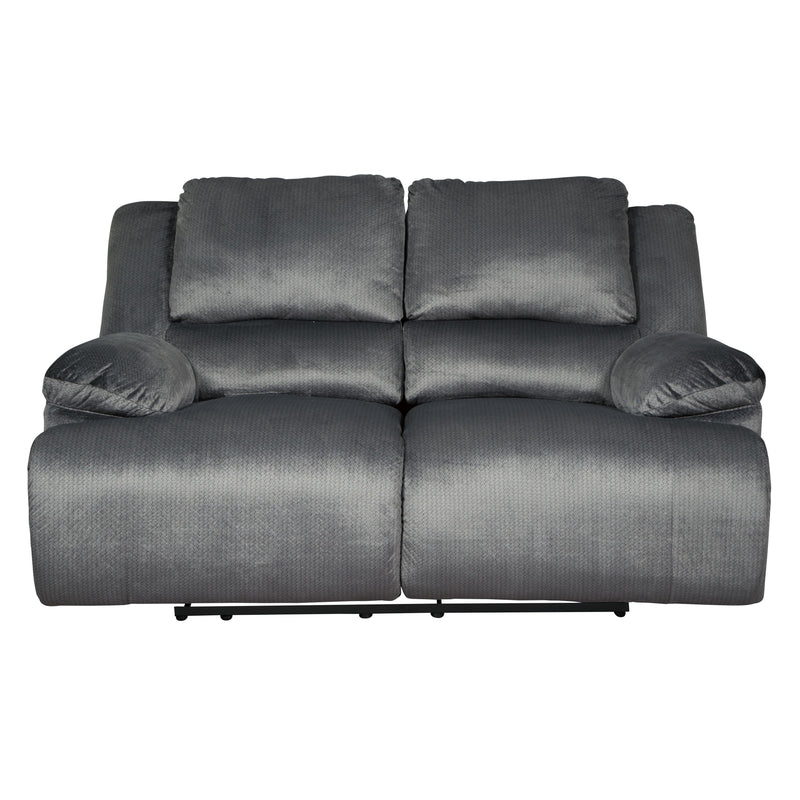 Clonmel - Charcoal - Reclining Loveseat-Washburn's Home Furnishings