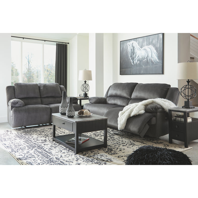 Clonmel - Charcoal - Reclining Power Loveseat-Washburn's Home Furnishings