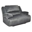 Clonmel - Charcoal - Zero Wall Power Wide Recliner-Washburn's Home Furnishings