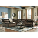 Clonmel - Chocolate - Left Arm Facing Chaise 5 Pc Sectional-Washburn's Home Furnishings