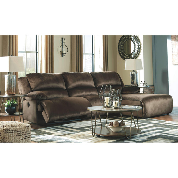 Clonmel - Chocolate - Left Arm Facing Power Recliner 3 Pc Sectional-Washburn's Home Furnishings