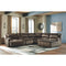 Clonmel - Chocolate - Left Arm Facing Power Recliner 6 Pc Sectional-Washburn's Home Furnishings