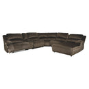 Clonmel - Chocolate - Left Arm Facing Recliner 6 Pc Sectional-Washburn's Home Furnishings