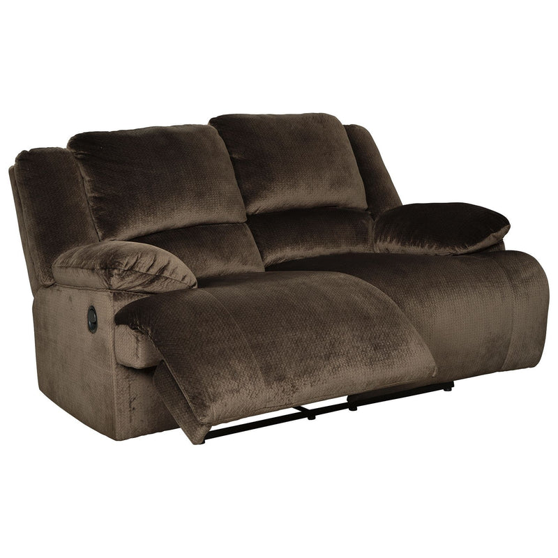 Clonmel - Chocolate - Reclining Loveseat-Washburn's Home Furnishings