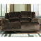 Clonmel - Chocolate - Reclining Power Loveseat-Washburn's Home Furnishings