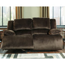 Clonmel - Chocolate - Reclining Power Loveseat-Washburn's Home Furnishings