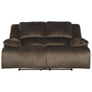 Clonmel - Chocolate - Reclining Power Loveseat-Washburn's Home Furnishings