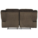 Clonmel - Chocolate - Reclining Power Loveseat-Washburn's Home Furnishings