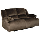 Clonmel - Chocolate - Reclining Power Loveseat-Washburn's Home Furnishings