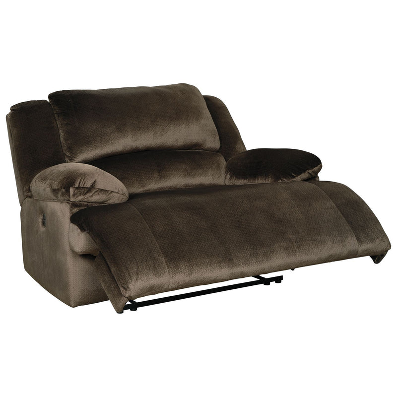 Clonmel - Chocolate - Zero Wall Power Wide Recliner-Washburn's Home Furnishings