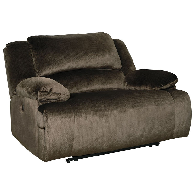 Clonmel - Chocolate - Zero Wall Power Wide Recliner-Washburn's Home Furnishings