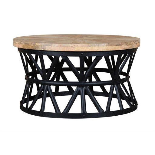 Coast to Coast Cosmic Mango & Metal Cocktail Table in Ferris Natural Light-Washburn's Home Furnishings