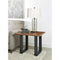 Coast to Coast End Table in Brownstone Nut Brown w/ Metal Legs-Washburn's Home Furnishings