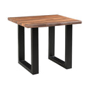 Coast to Coast End Table in Brownstone Nut Brown w/ Metal Legs-Washburn's Home Furnishings