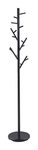 Coat Rack With 18 Hooks - Black-Washburn's Home Furnishings