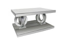 Coffee Table Dual Rings Base - Pearl Silver-Washburn's Home Furnishings