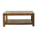 Coffee Table With Lower Shelf - Brown-Washburn's Home Furnishings