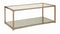 Coffee Table With Mirror Shelf - Yellow-Washburn's Home Furnishings