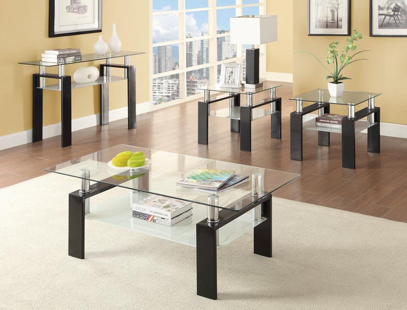 Coffee Table With Shelf - Black-Washburn's Home Furnishings