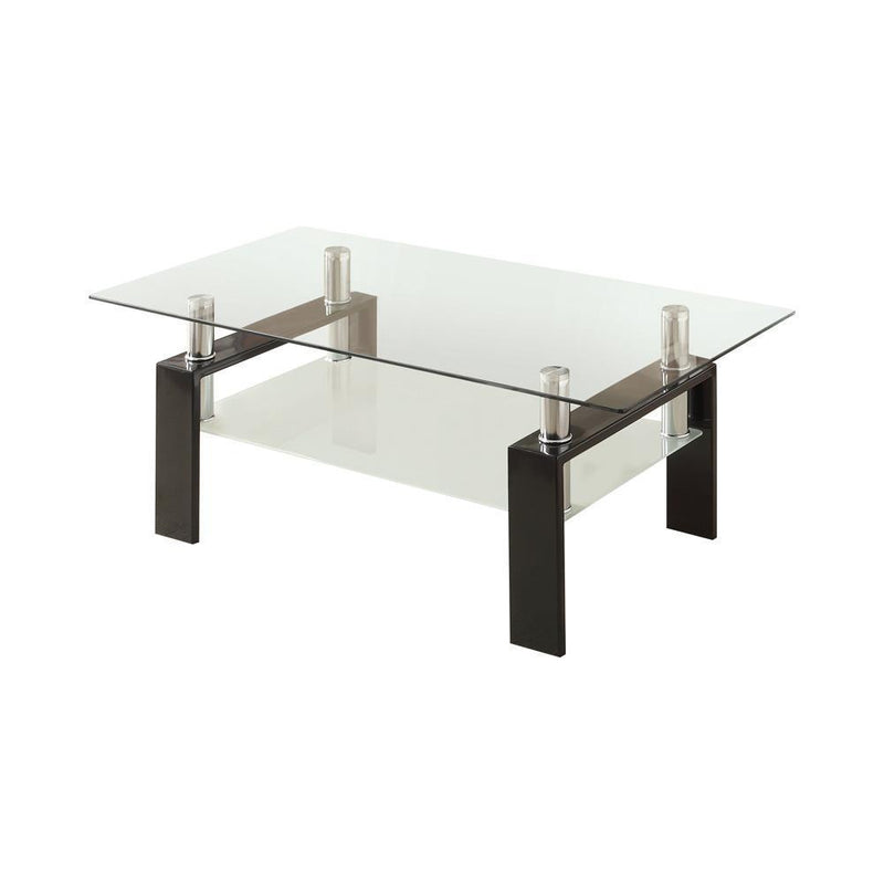 Coffee Table With Shelf - Black-Washburn's Home Furnishings