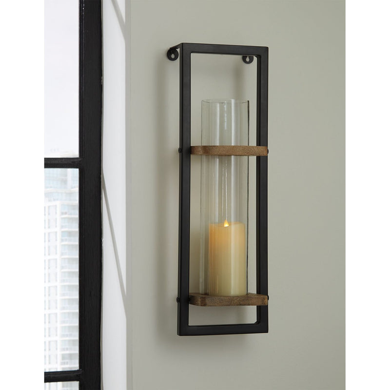 Colburn - Natural/black - Wall Sconce-Washburn's Home Furnishings