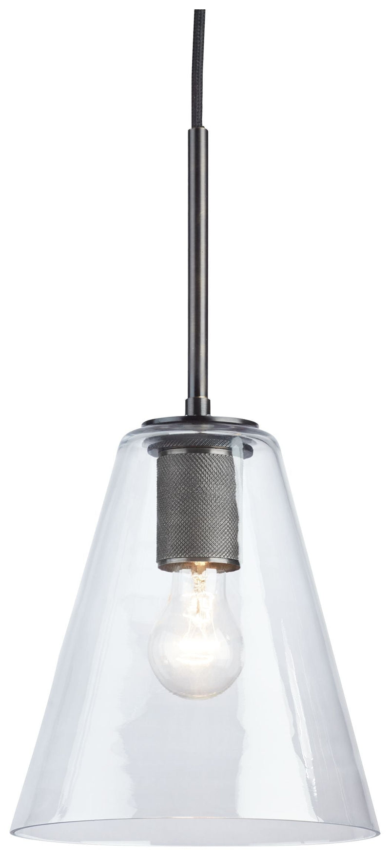 Collbrook - Black - Glass Pendant Light (1/cn)-Washburn's Home Furnishings