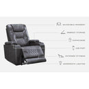 Composer - Gray - Pwr Recliner/adj Headrest-Washburn's Home Furnishings