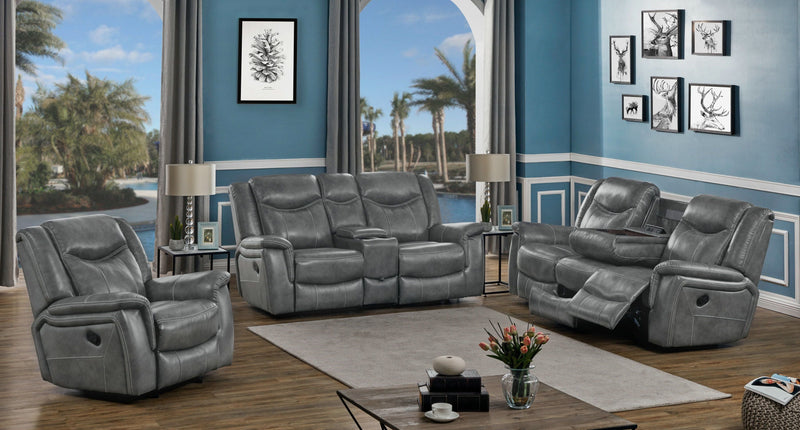 Conrad - Motion Glider Recliner - Gray-Washburn's Home Furnishings