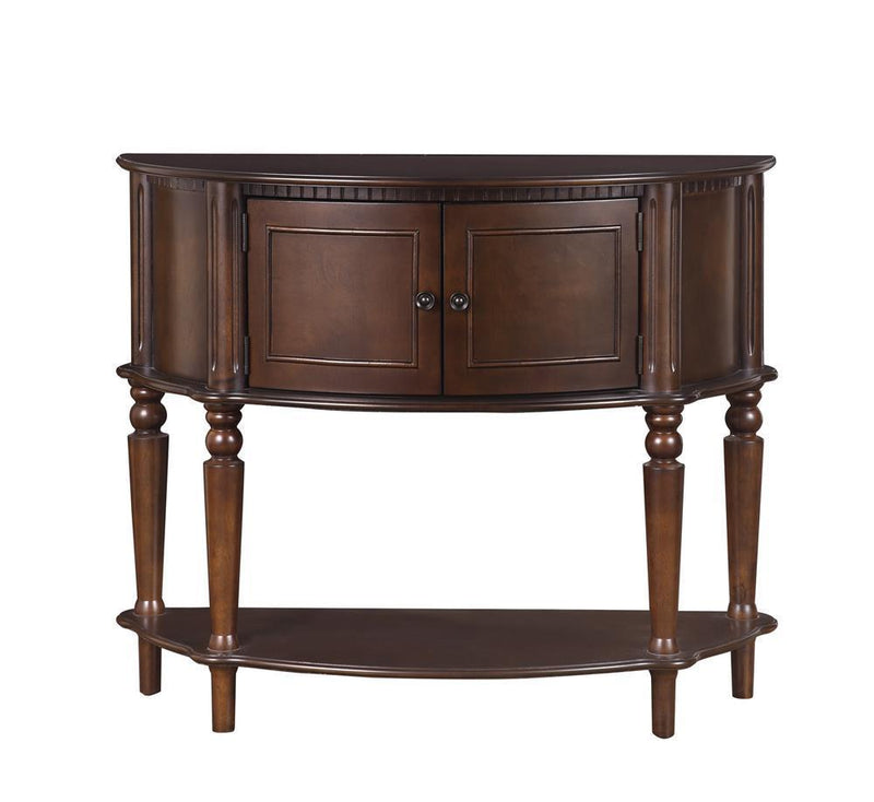 Console Table With Curved Front - Brown-Washburn's Home Furnishings