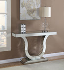 Console Table With U-shaped Base - Pearl Silver-Washburn's Home Furnishings