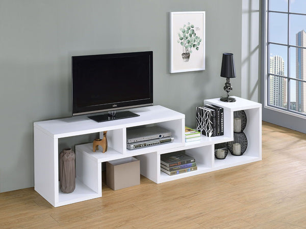 Convertible Tv Console And Bookcase - White-Washburn's Home Furnishings