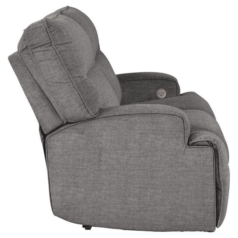 Coombs - Charcoal - 2 Seat Reclining Power Sofa-Washburn's Home Furnishings