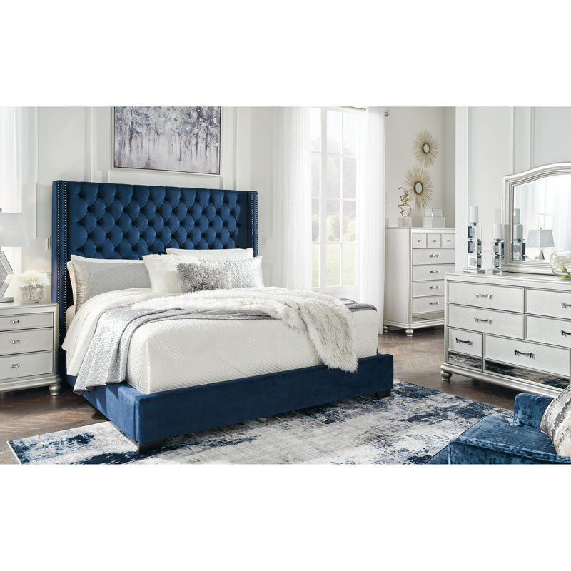 Coralayne - Blue - Queen Upholstered Bed-Washburn's Home Furnishings