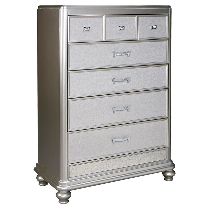 Coralayne - Silver - Five Drawer Chest-Washburn's Home Furnishings