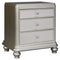 Coralayne - Silver - Three Drawer Night Stand-Washburn's Home Furnishings