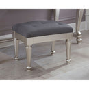 Coralayne - Silver - Upholstered Stool (1/cn)-Washburn's Home Furnishings