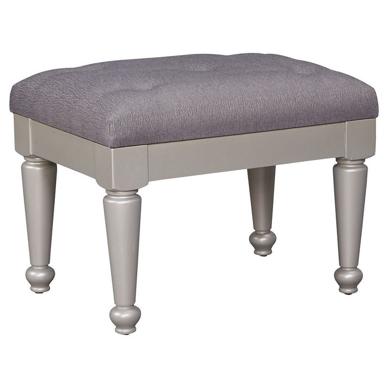 Coralayne - Silver - Upholstered Stool (1/cn)-Washburn's Home Furnishings